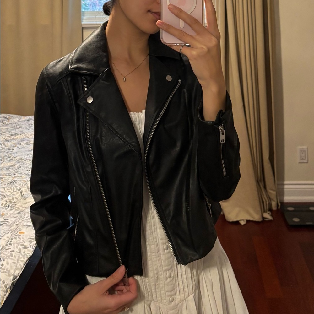 SOLD H&M Black Faux Leather Jacket